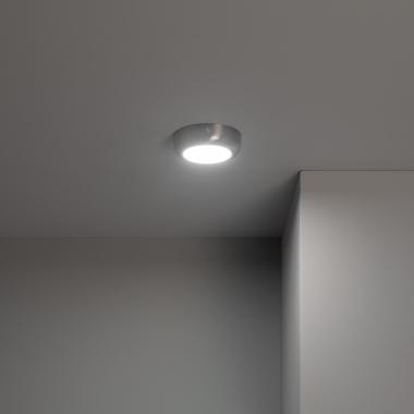 Produto de Plafón LED 6W Circular Metal Ø120 mm Design Silver