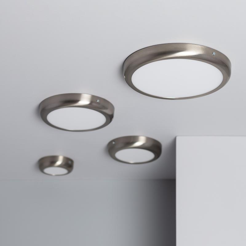 Produto de Plafón LED 18W Circular Metal Ø225 mm Design Silver