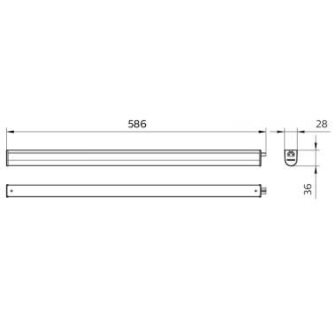 Produto de Armadura LED 10W 60 cm PHILIPS Ledinaire Regleta Batten Enlazable BN021C