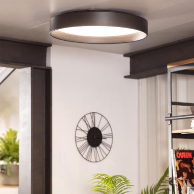 Producto de Plafón LED 30W Circular Metal Ø550 mm CCT Seleccionable Negro Design