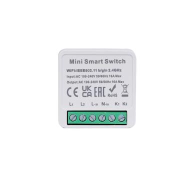 Producto de Interruptor WiFi Mini Compatible con Interruptor Convencional 2 Canales