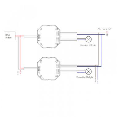 Produto de Regulador Interruptor DALI a TRIAC 1 Canal