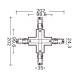 Produto de Conector Tipo X para Carril Trifásico DALI TRACK