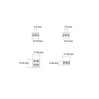 Produto de Conector Fita LED 12/24V DC Cabo com Parafuso