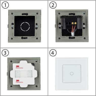 Producto de Interruptor Táctil Doble Conmutado Modern