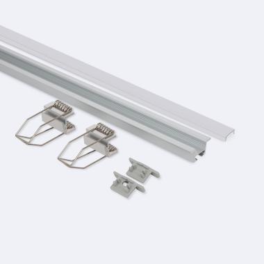 Produto de Perfil de Aluminio Encastrável para Teto com Clips para Fitas LED Até 12 mm