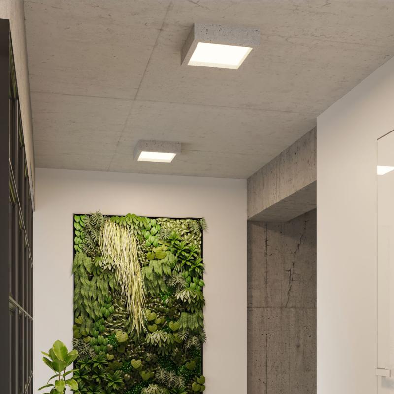 Producto de Plafón LED Riza Hormigón SOLLUX