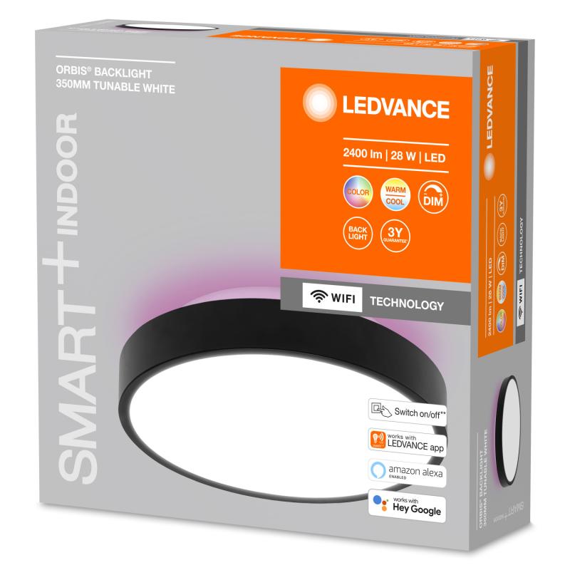 Produto de Aplique de Teto LED 28W Smart+ WiFi ORBIS Backlight LEDVANCE 4058075573574 