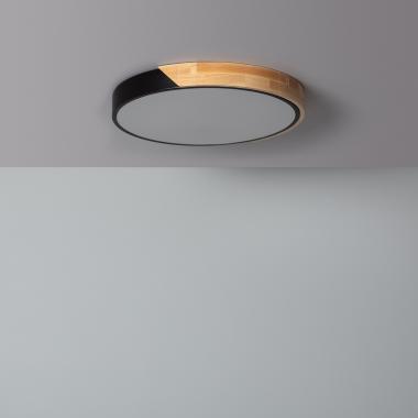 Producto de Plafón LED 24W Circular Madera CCT Seleccionable Ø418 mm Semi-Dari