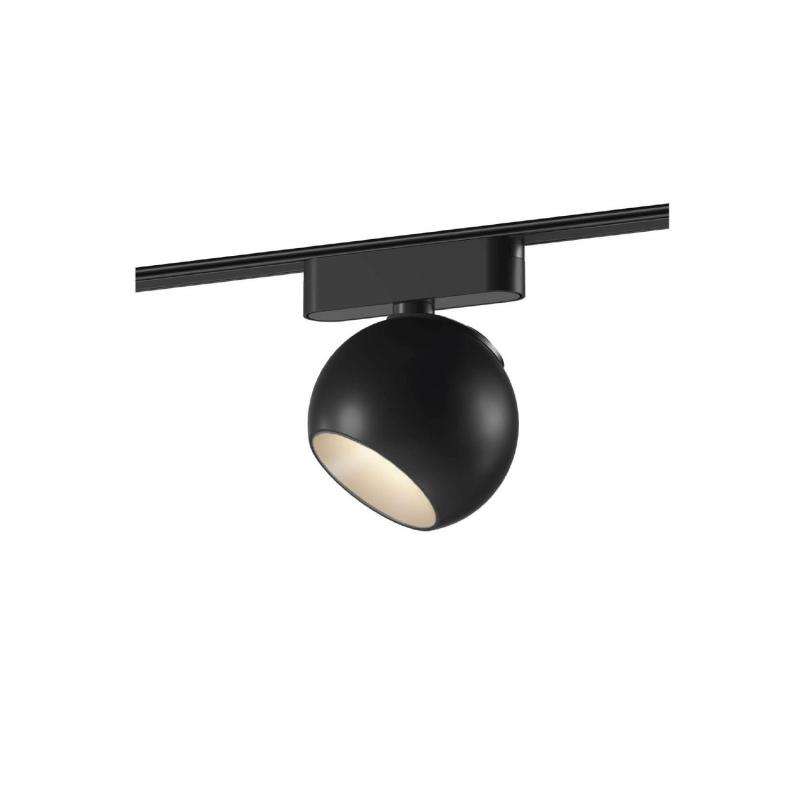 Produto de Foco Carril Côncavo LED Magnético Monofásico 25mm Super Slim 12W 48V CRI90 Preto Ø100mm