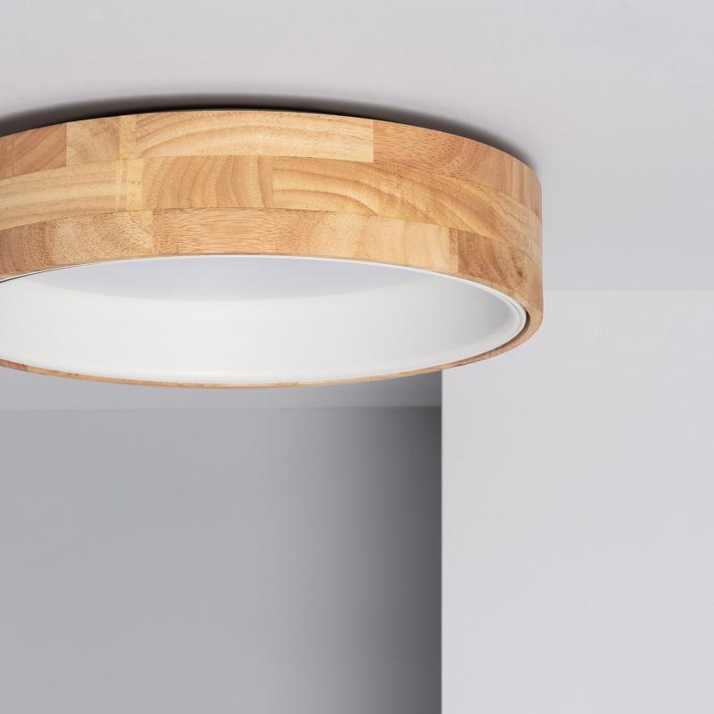 Producto de Plafón LED 15W Circular Madera Ø370 mm CCT Seleccionable Dari