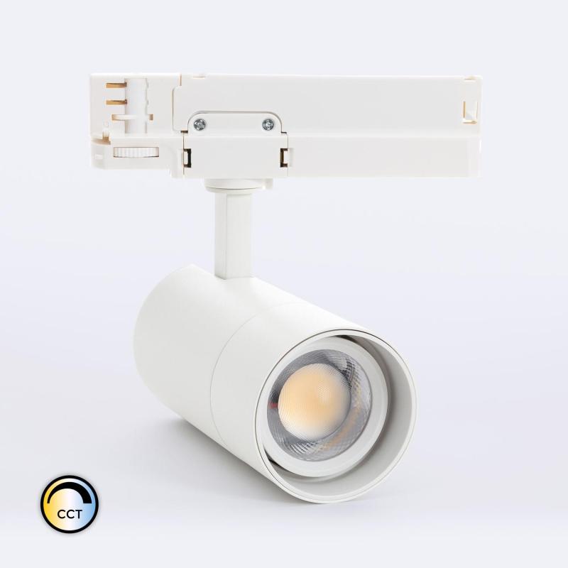 Produto de Foco Carril LED Trifásico 20W Wild CCT Regulável 0-10V CRI90 No Flicker Multiângulo 24-60º