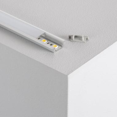 Producto de Perfil de Aluminio Empotrable con Tapa Continua para Tiras LED de hasta 12 mm