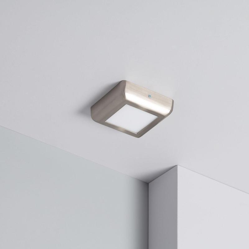 Producto de Plafón LED 6W Cuadrado Metal 120x120 mm Design Silver 