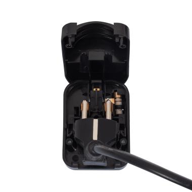 Producto de Adaptador Enchufe Tipo F (EU) Cabezal Ancho Con Cable Bajo a Enchufe Tipo G (UK)