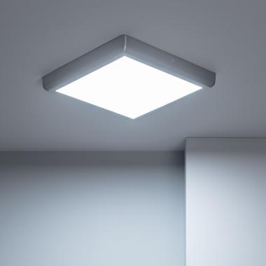 Produto de Plafón LED 24W Quadrado Metal 300x300 mm Design Silver