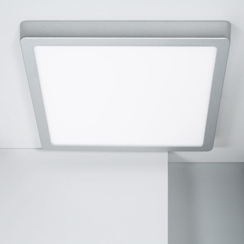 Producto de Plafón LED 24W Cuadrado Aluminio 280x280 mm Slim CCT Seleccionable Galán SwitchDimm