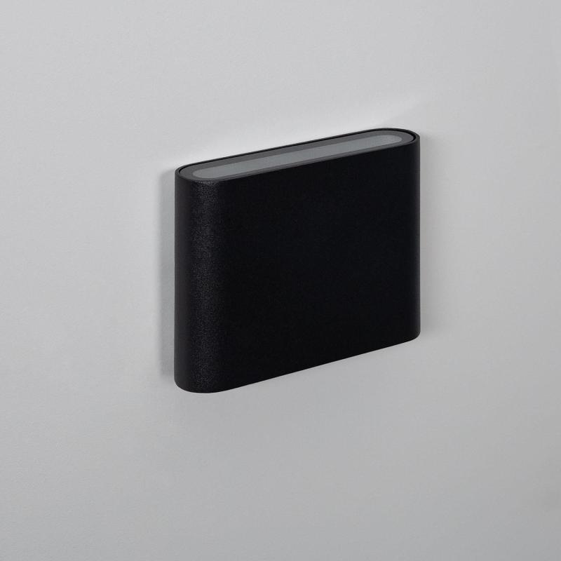 Producto de Aplique de Pared Exterior LED 6W Iluminación Doble Cara Cuadrado Negro Zeus