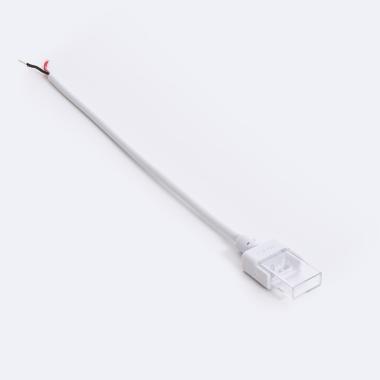Conector Hipopótamo con Cable para Tira LED Autorectificada 220V AC COB Silicone FLEX Ancho 10 mm Monocolor