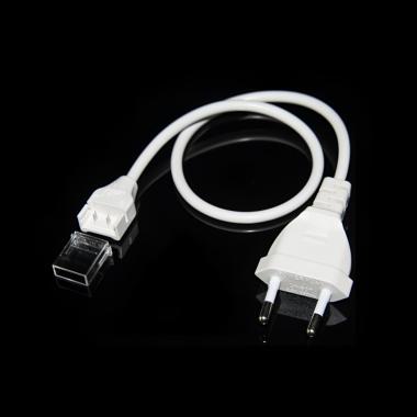 Cable Conexión para Tira LED Autorectificada 220V AC COB Silicone FLEX Ancho 10 mm Monocolor