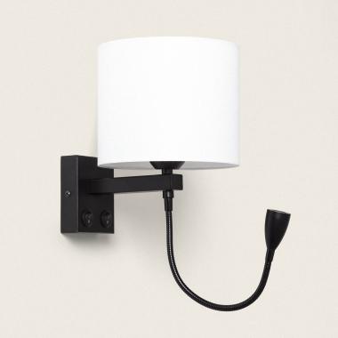 Candeeiro de Parede com Luz de Leitura 2.5W Metal Black-Kianga