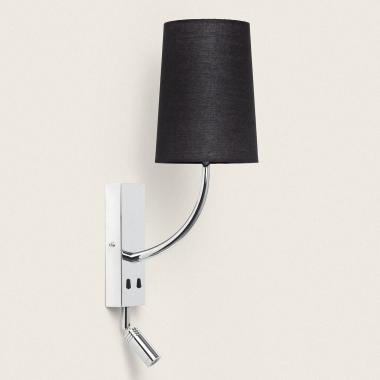 Lámpara de Pared con Luz de Lectura 2.5W Metal Silver-Teylo Conne