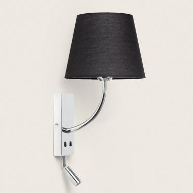 Lámpara de Pared con Luz de Lectura 2.5W Metal Silver-Teylo Conne