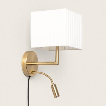 Candeeiro de Parede com Luz de Leitura 2.5W Metal Circular Linna Branco