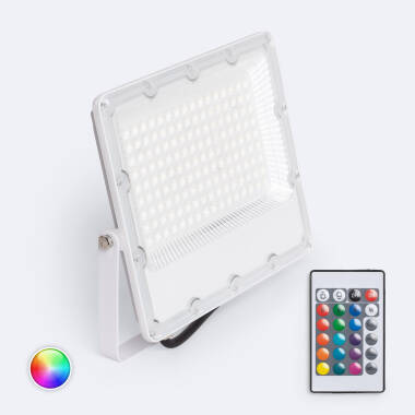 Produto de Foco Projetor LED 100W RGB IP65 S2 Pro com Comando IR