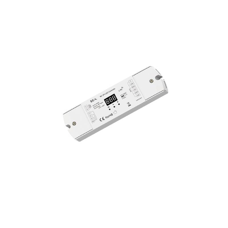 Produto de Controlador Regulador Fita LED RGB/RGBW Digital SPI Compatível com Pulsador e Controlo Remoto RF 