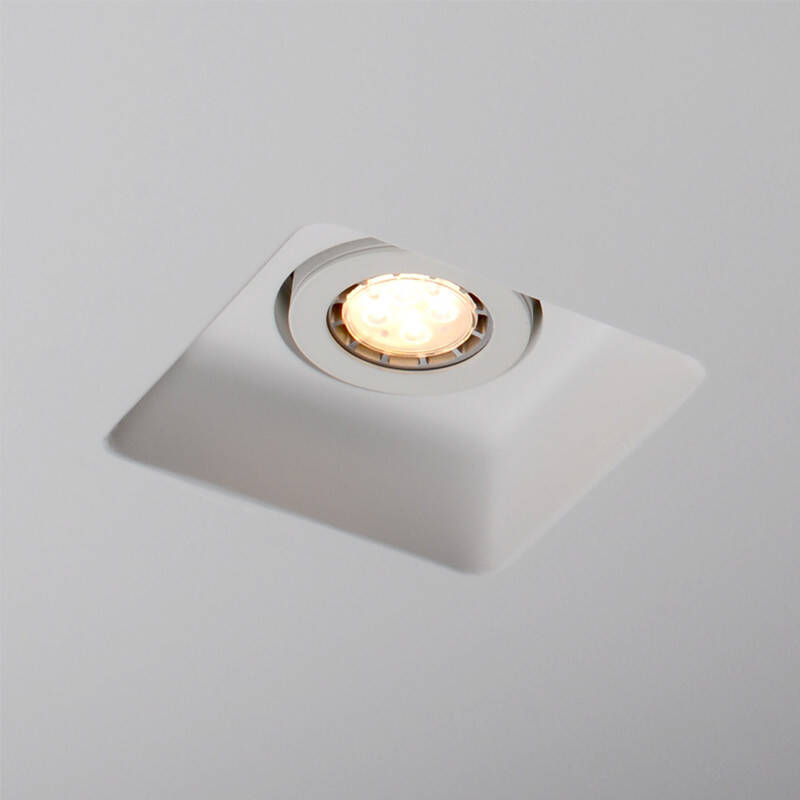 Producto de Aro Downlight Integración Escayola/Pladur Cuadrado para Bombilla LED GU10 / GU5.3  Corte 158x158 mm UGR17