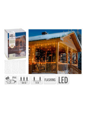 Cortina de Grinalda LED Exterior 3m Flash