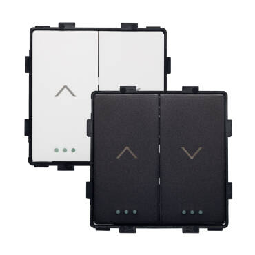 Interruptor Pulsador para Persianas Automáticas com Setas Modern Preto