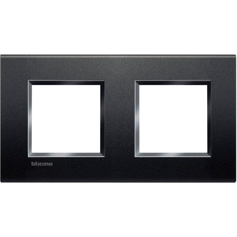 Produto de Placa Quadrada 2x2 Módulos BTicino Living Light LNA4802M2BI