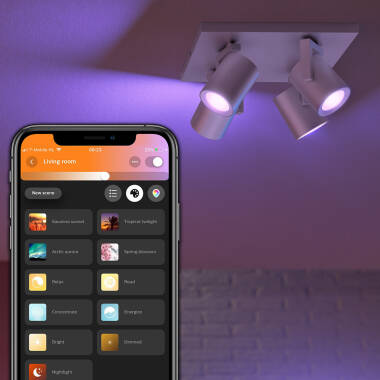 Producto de Lámpara de Techo LED  White Color Argenta 4x6W PHILIPS Hue