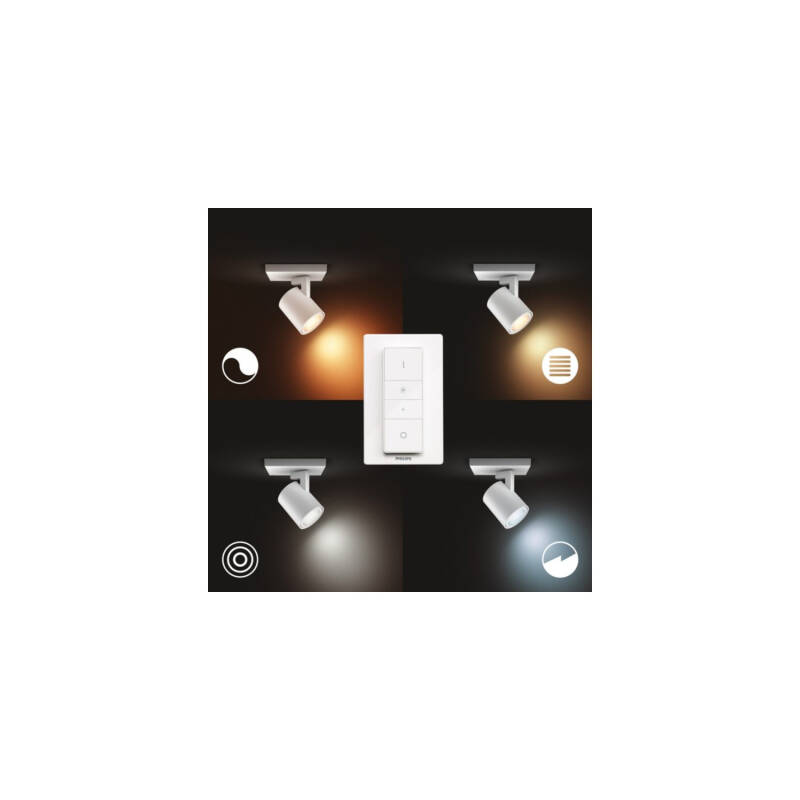 Producto de Lámpara de Pared White Ambiance 1 Foco GU10 PHILIPS Hue Runner 