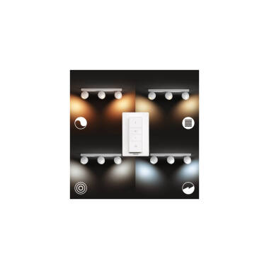 Produto de Candeeiro de Teto White Ambiance Três Focos GU10 PHILIPS Hue Buckram 