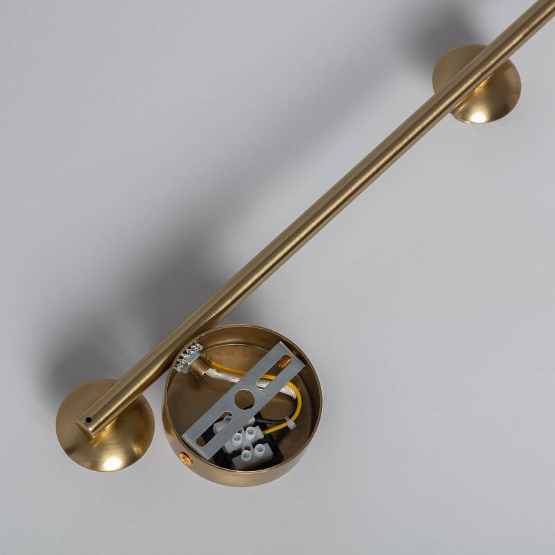 Producto de Lámpara de Techo Metal y Cristal Moonlight Brass 4 Focos