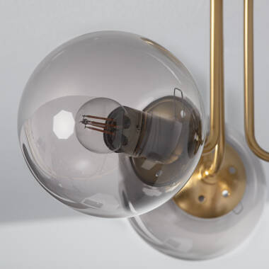 Producto de Lámpara de Techo Metal y Cristal Moonlight Brass 3 Focos