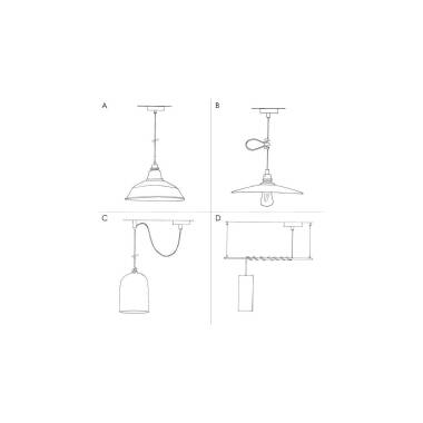 Produto de Candeeiro Suspenso Metal Abajur Swing Creative-Cables PDMVBORX08PAM13VE