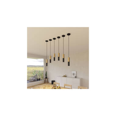 Produto de Candeeiro Suspenso Creative-Cables Modelo PSMV_ Pantalla Doble Tub-E14 