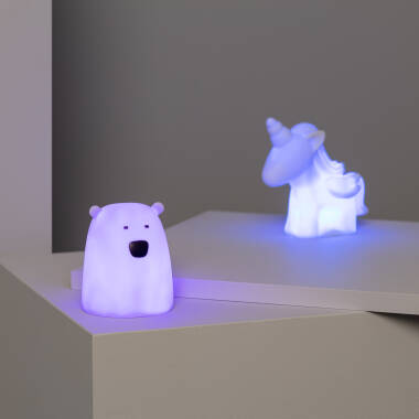 Producto de Luz Quitamiedos LED Infantil Oso RGB a Pilas 