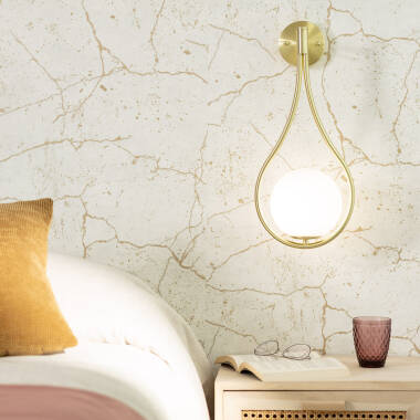 Producto de Lámpara de Pared de Metal y Cristal Moonlight