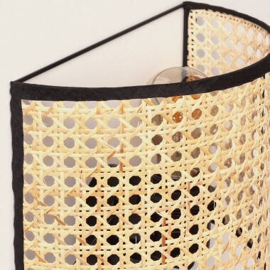 Produto de Candeeiro de Parede Metal e Rattan Alofi 