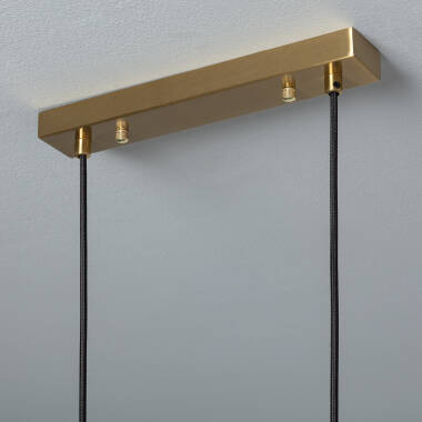 Produto de Candeeiro Suspenso Metal e Vidro Moonlight Brass 6 Focos