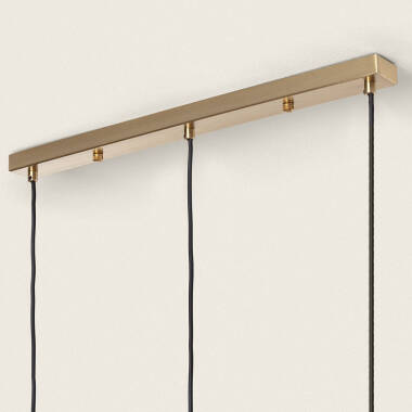 Produto de Candeeiro Suspenso Metal e vidro Moonlight Brass 3 Focos