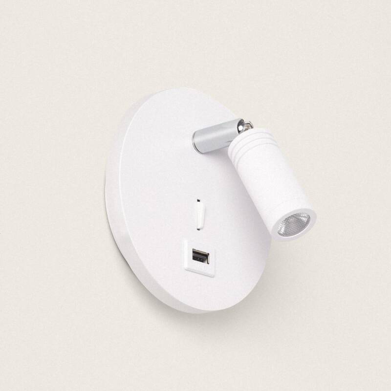 Producto de Lámpara de Pared LED 8W Metal con Puerto USB Kuranda