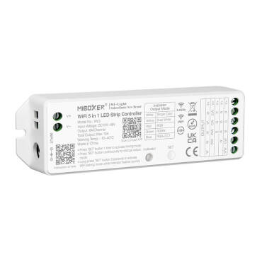 Product Controlador Regulador LED WiFi 5 en 1 para tira Monocolor/CCT/RGB/RGBW/RGBWW 12/48V DC MiBoxer