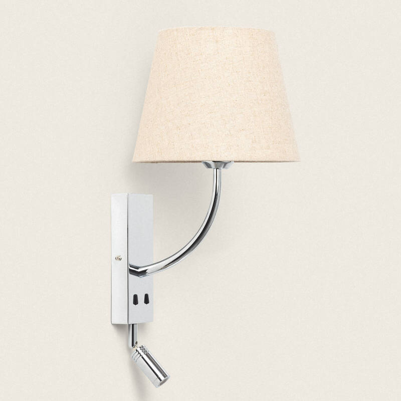 Producto de Lámpara de Pared con Luz de Lectura 2.5W Metal Silver-Teylo Conne