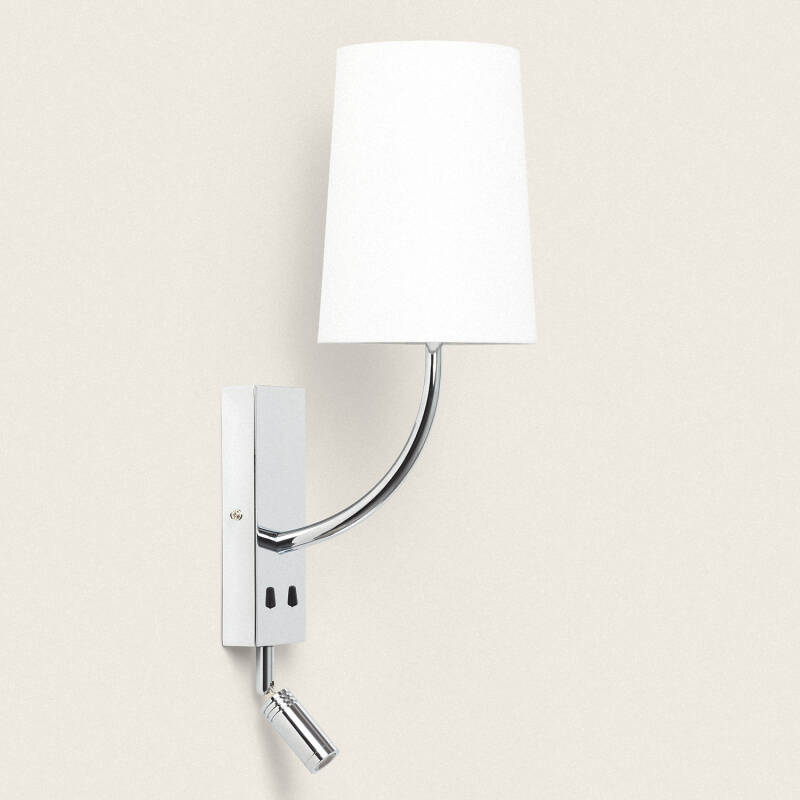 Producto de Lámpara de Pared con Luz de Lectura 2.5W Metal Silver-Teylo Conne